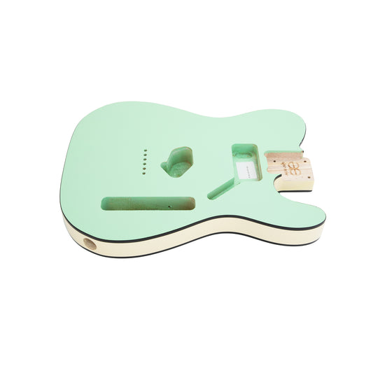 AE Guitars® T-Style Paulownia Guitar Body Seafoam Green and Vintage White Sides