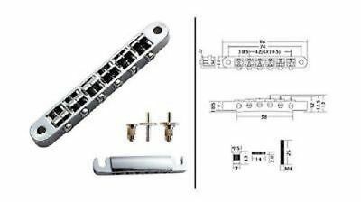 Chrome Bridge with black pole pieces for Electric Guitar