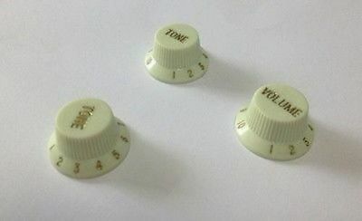 Set of 3 Plastic Knobs For S-Type Electric Guitars